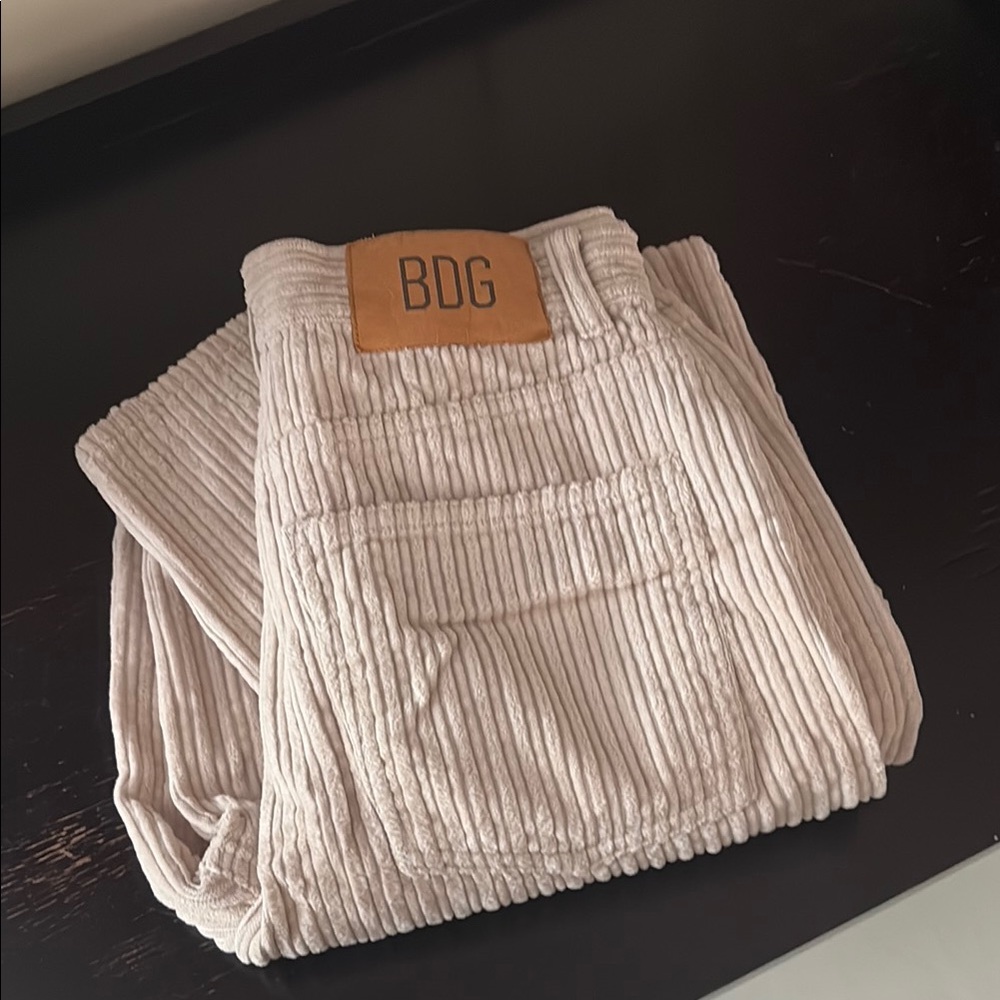 BDG Cream Corduroy Casual Bottoms